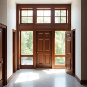 Brązowe okna jakie drzwi wewnętrzne