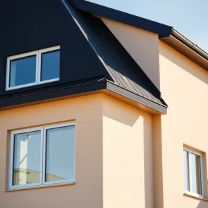 Czarny dach białe okna jaka elewacja