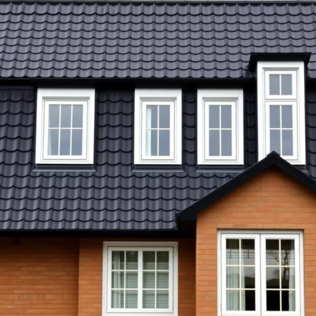 czarny dach jakie okna