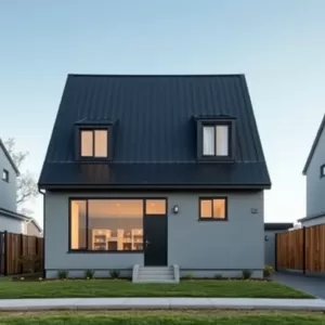 Czarny dach okna złoty dąb jaką elewacja