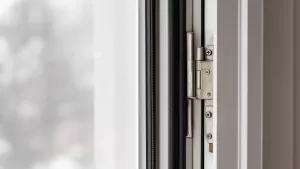 Docisk okna od strony zawiasów