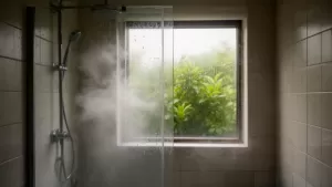 Okno pod prysznicem